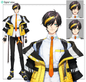 【Vtuber】デジタルモーション株式会社 デジモのしゃちょー様 デザインお仕立て/Live2Dパーツ分け/表情差分制作